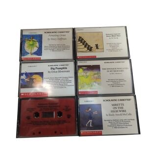 Scholastic Cassettes Childrens Audio‎ Books Lot 6 Amazing Grace Pumpkin Mirette
